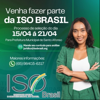 Venha fazer parte da ISO BRASIL - Prefeitura Municipal de Santo Afonso